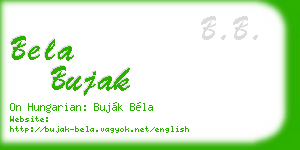 bela bujak business card